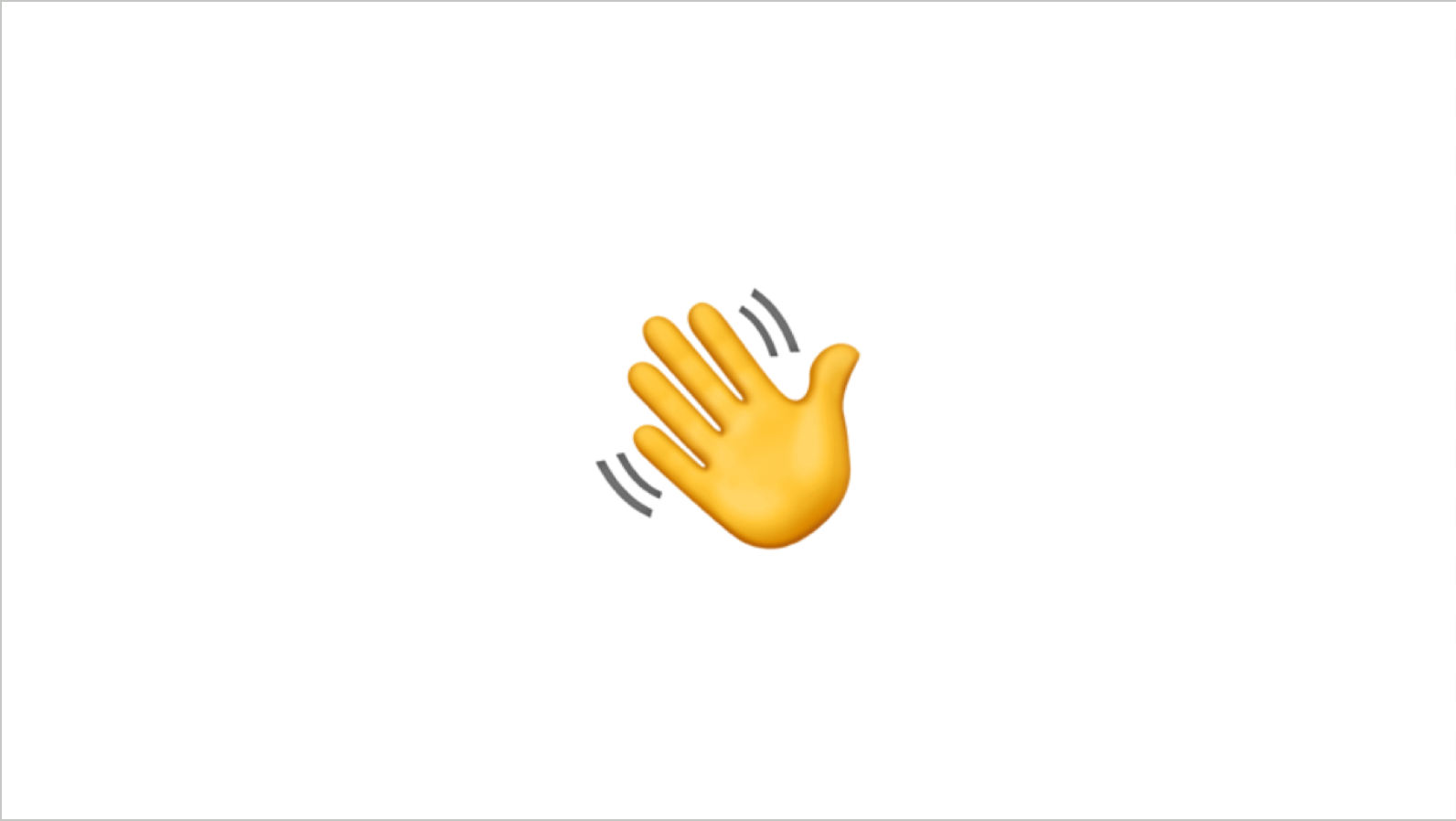 A waving hand emoji