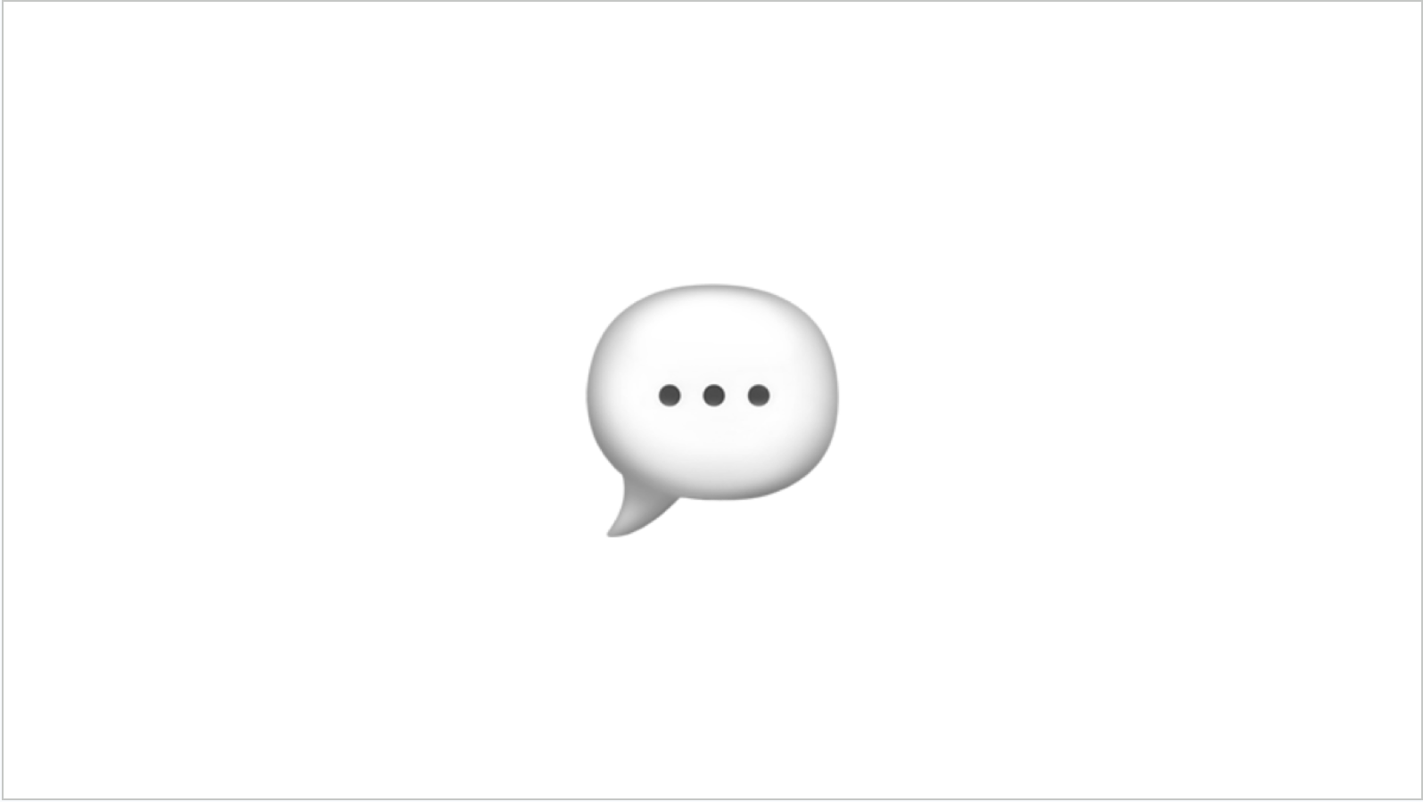 A speech bubble emoji